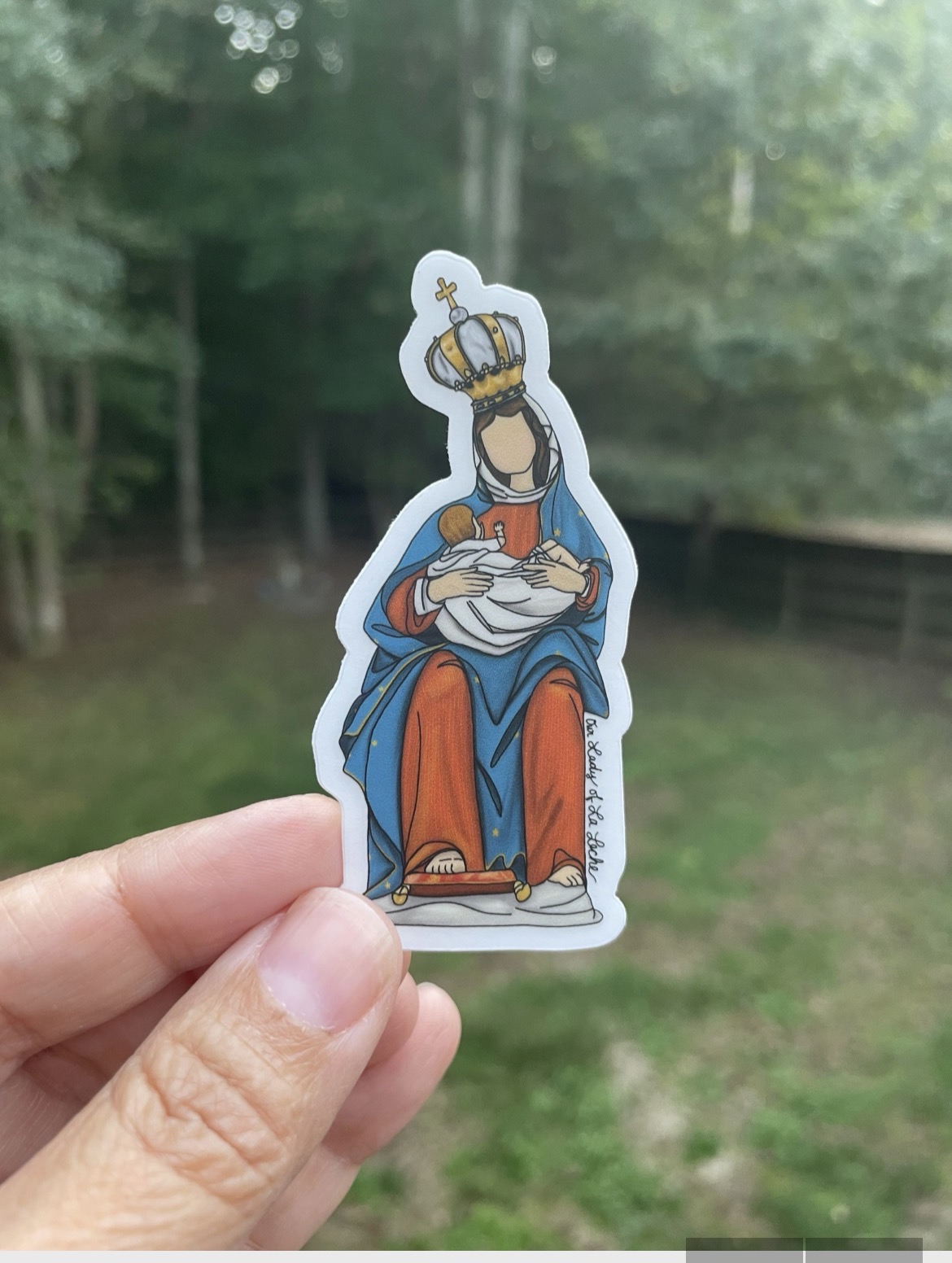 Catholic Sticker | Our Lady Of La Leche | Marian vinyl sticker