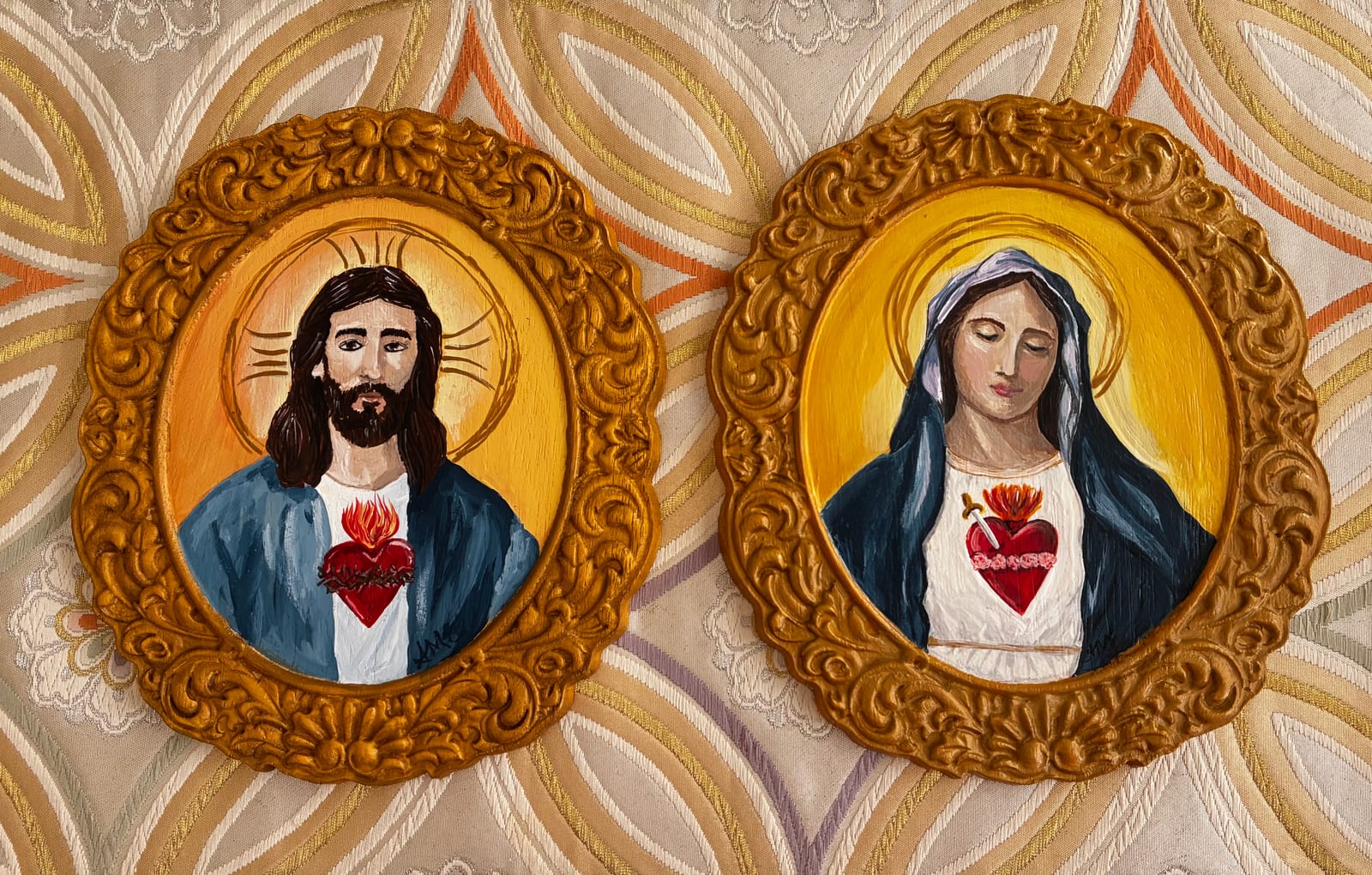 Sacred and Immaculate Heart Painting Set