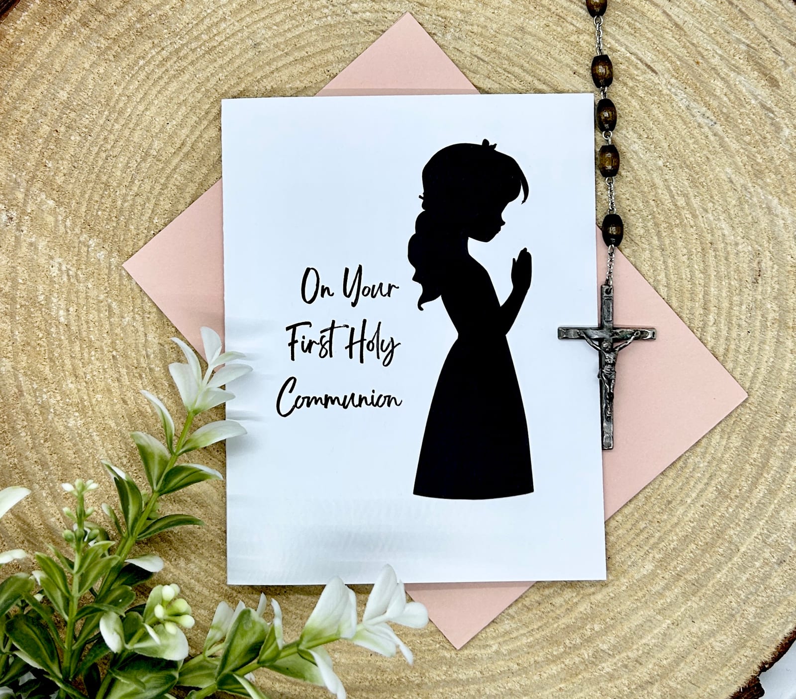 Girl First Holy Communion Greeting Card